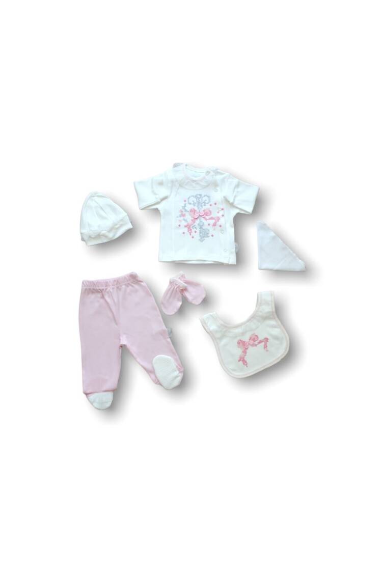 Wholesale Baby Girls 5-Piece Newborn Set 0-3M - Brand: Tomuycuk - Kids & Baby Clothes Wholesale - Globality Store