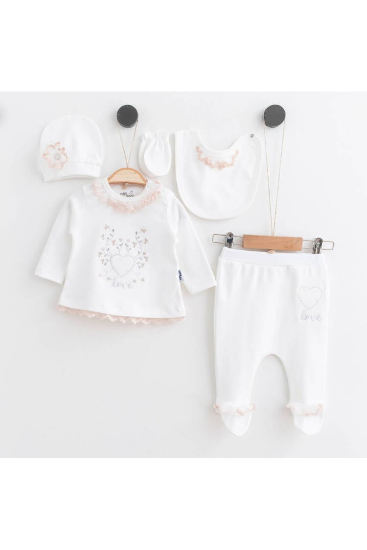 Wholesale Baby Girls 5-Piece Newborn Set 0-6M - Brand: Miniborn - Kids & Baby Clothes Wholesale - Globality Store