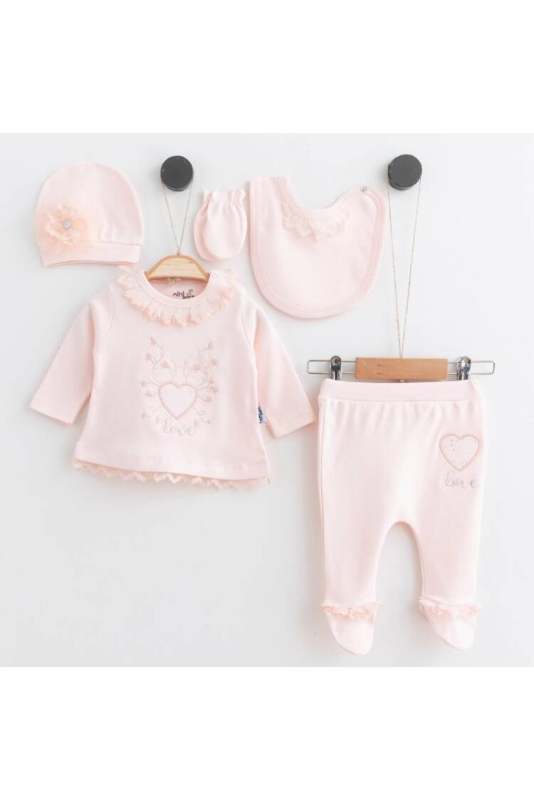 Wholesale Baby Girls 5-Piece Newborn Set 0-6M - Brand: Miniborn - Kids & Baby Clothes Wholesale - Globality Store