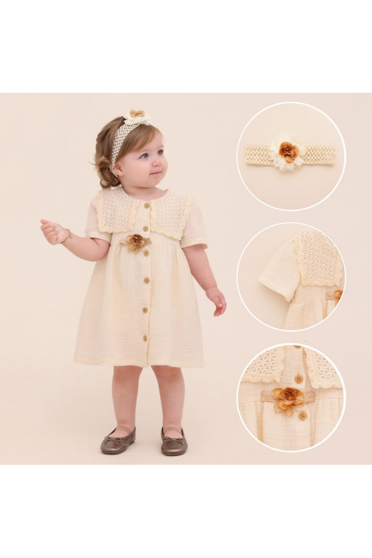 Wholesale Baby Girl's Bandana Dress 9-24M - Brand: Lilax - Kids & Baby Clothes Wholesale - Globality Store