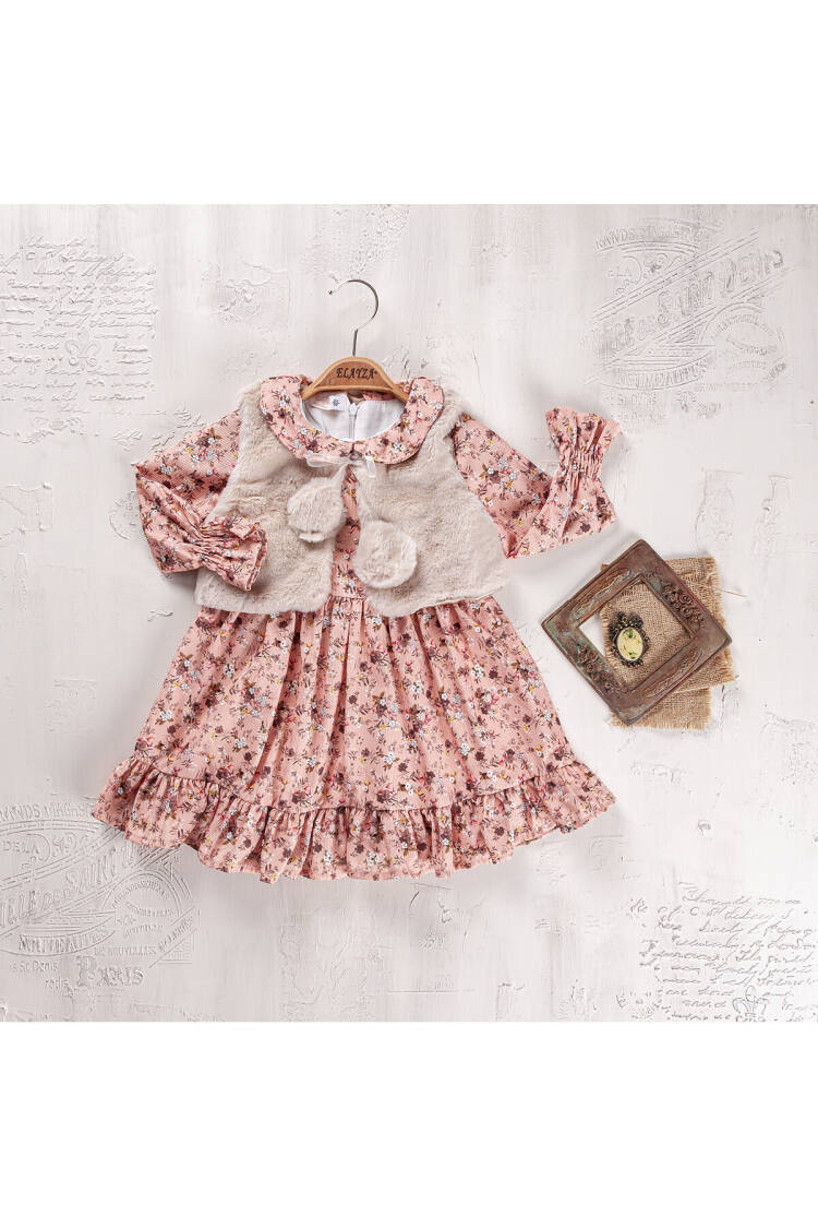 Wholesale Baby Girl 2-Piece Dress and Vest Set 9-24M - Brand: Elayza - Kids & Baby Clothes Wholesale - Globality Store