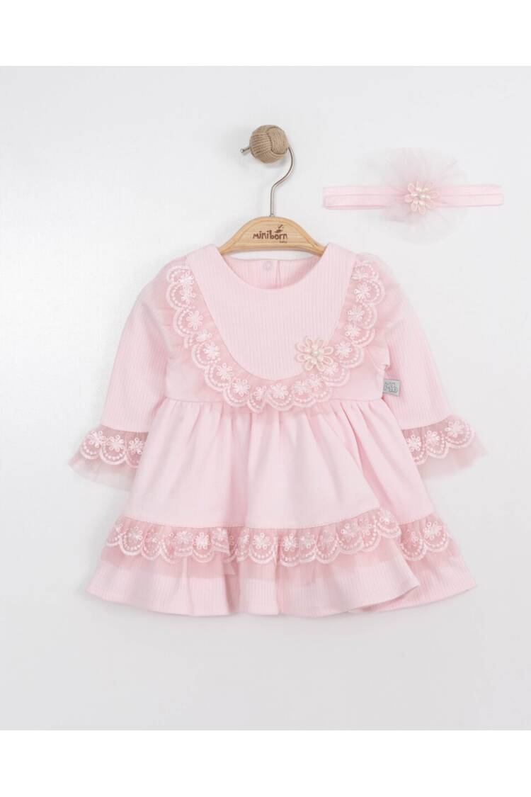 Wholesale Baby Girls Dress and Headband Set 0-12M - Brand: Miniborn - Kids & Baby Clothes Wholesale - Globality Store