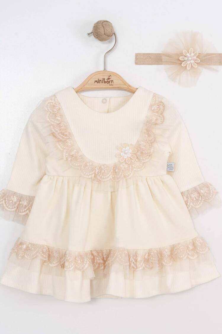 Wholesale Baby Girls Dress and Headband Set 0-12M - Brand: Miniborn - Kids & Baby Clothes Wholesale - Globality Store