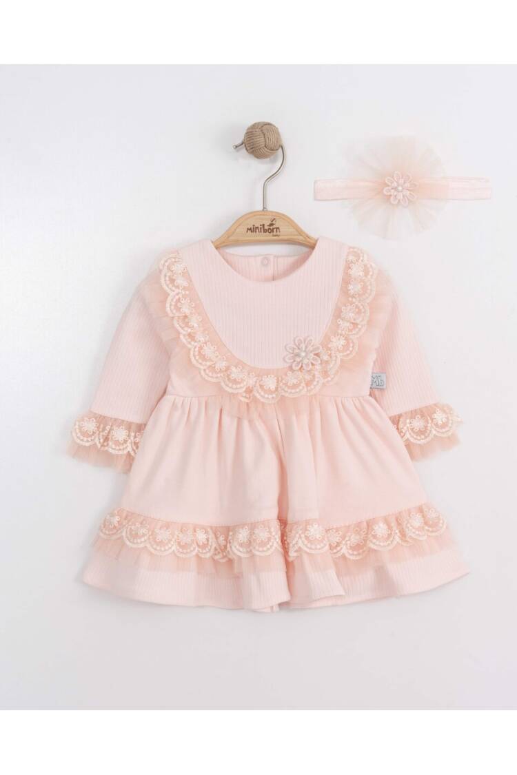 Wholesale Baby Girls Dress and Headband Set 0-12M - Brand: Miniborn - Kids & Baby Clothes Wholesale - Globality Store