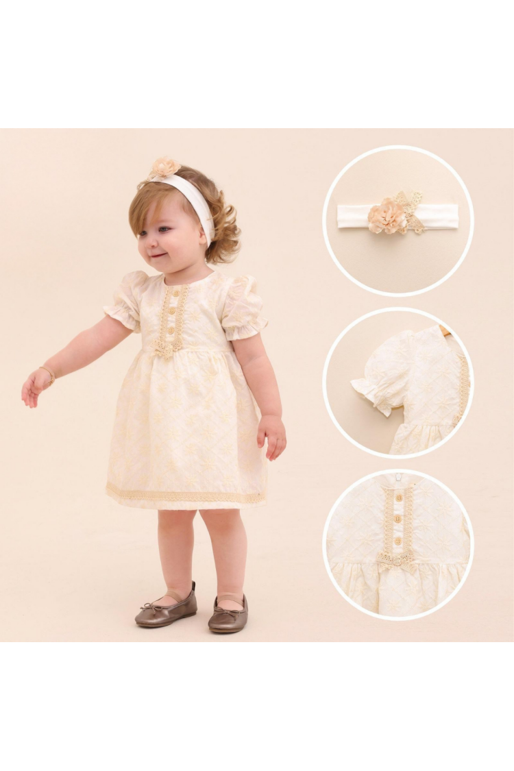 Wholesale Baby Girls Dress with Headband 9-24M - Brand: Lilax - Kids & Baby Clothes Wholesale - Globality Store