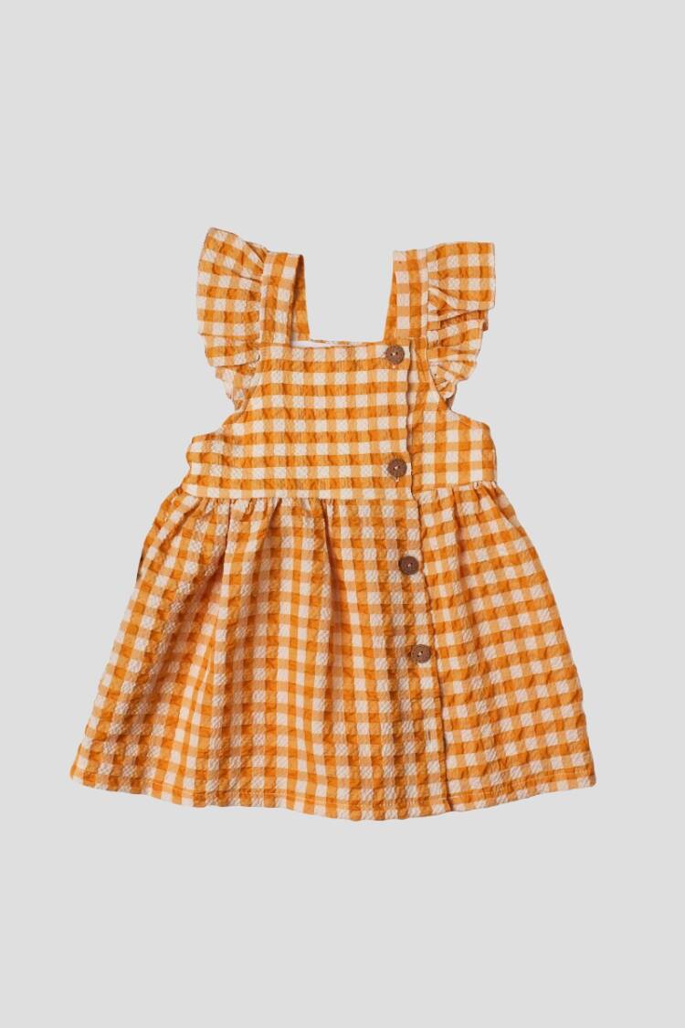 Wholesale Baby Girls Gingham Dress 6-24M - Brand: Kidexs - Kids & Baby Clothes Wholesale - Globality Store