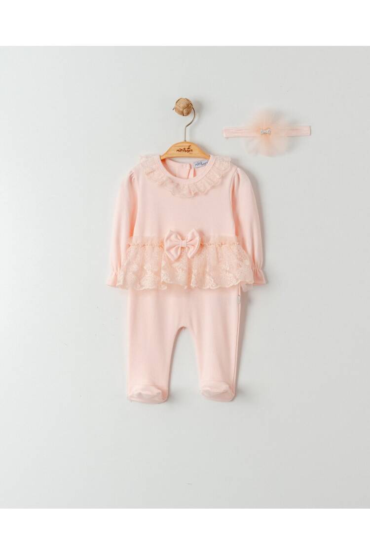 Wholesale Baby Girls Headband Jumpsuit 0-6M - Brand: Miniborn - Kids & Baby Clothes Wholesale - Globality Store