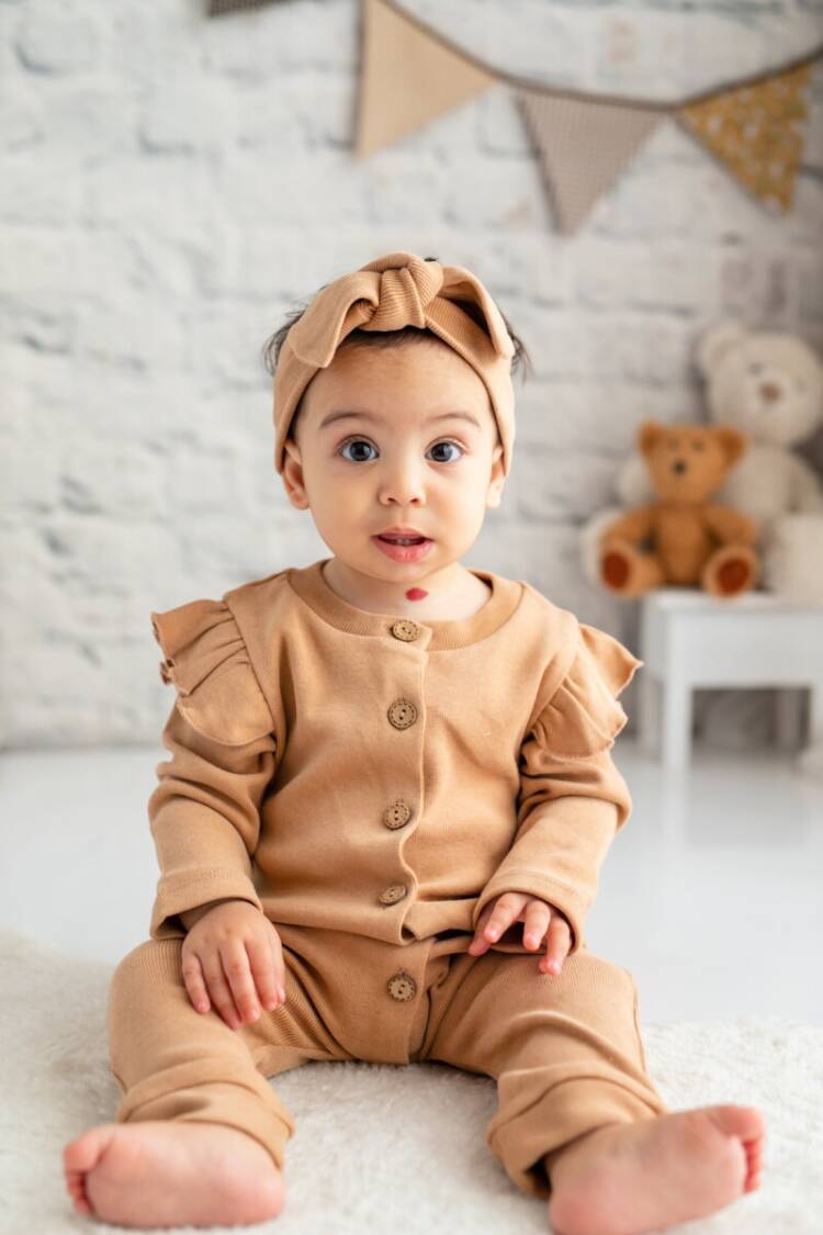 Wholesale Baby Girls Jumpsuit with Button Gots Certificate 100% Organic Cotton 0-24M - Brand: Zeyland - Kids & Baby Clothes Wholesale - Globality Store