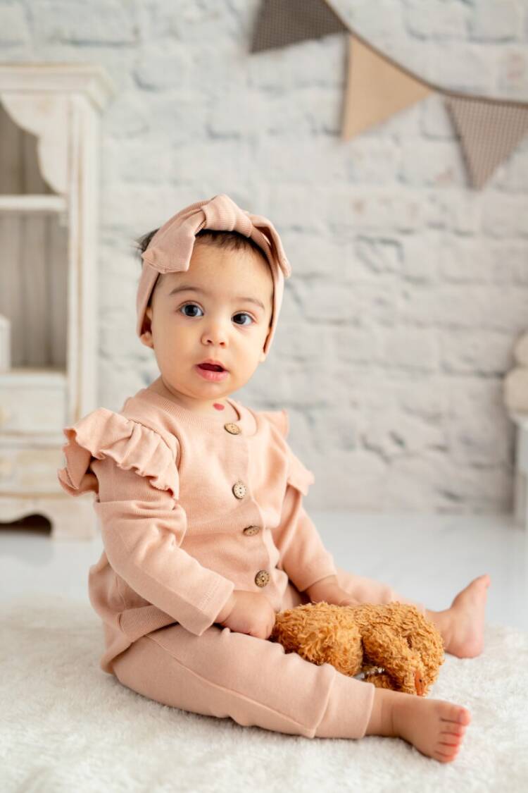 Wholesale Baby Girls Jumpsuit with Button Gots Certificate 100% Organic Cotton 0-24M - Brand: Zeyland - Kids & Baby Clothes Wholesale - Globality Store