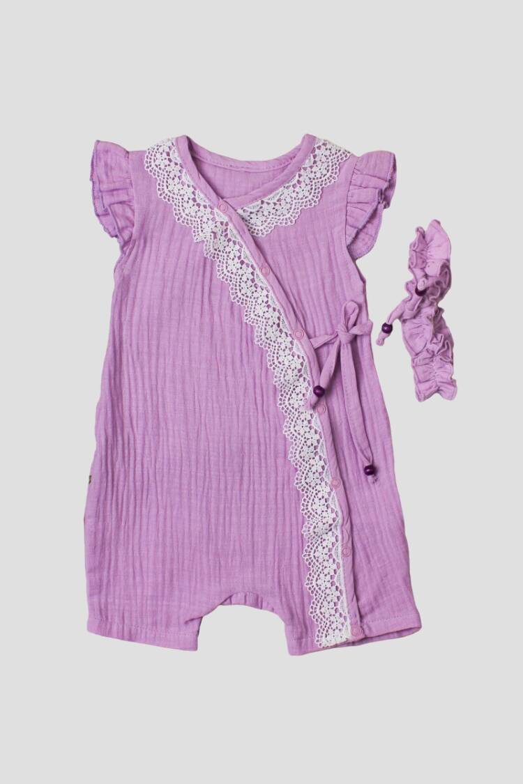 Wholesale Baby Girls Muslin Rompers 3-12M - Brand: Kidexs - Kids & Baby Clothes Wholesale - Globality Store