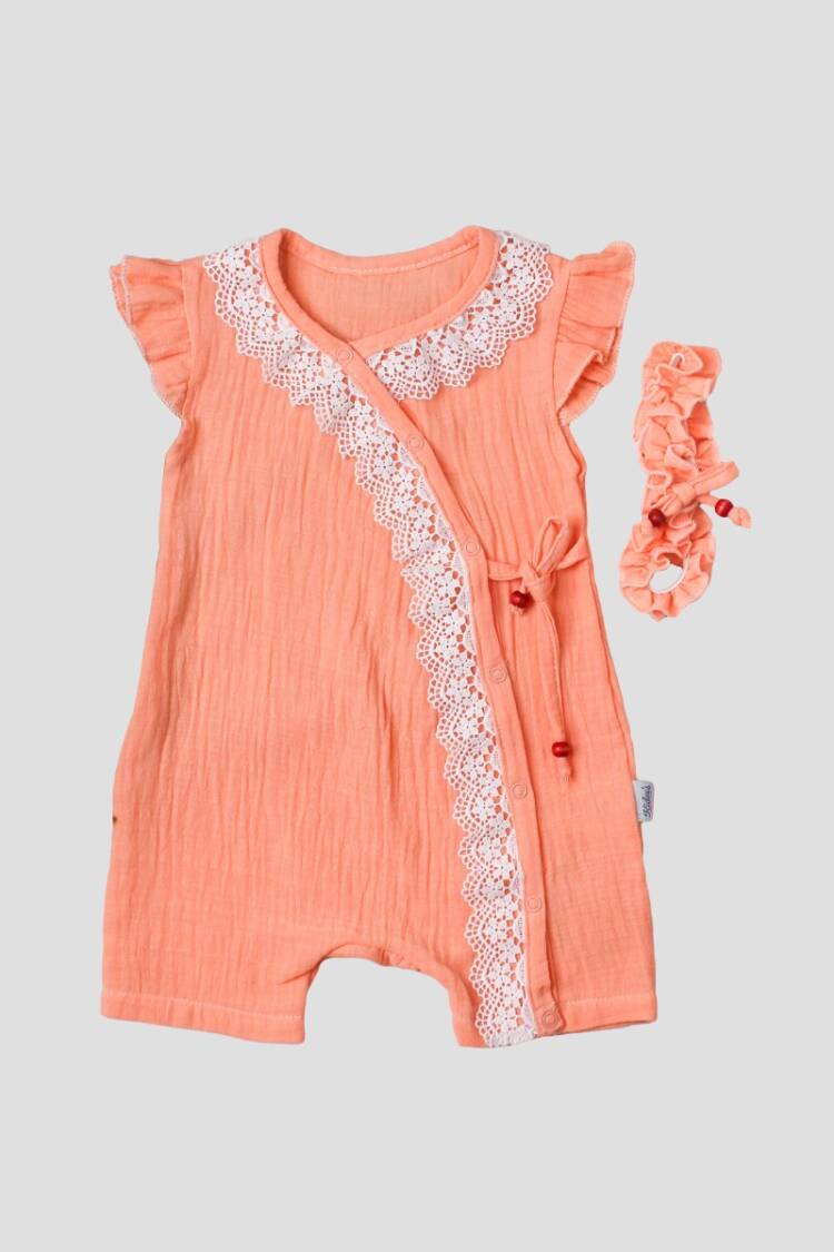 Wholesale Baby Girls Muslin Rompers 3-12M - Brand: Kidexs - Kids & Baby Clothes Wholesale - Globality Store