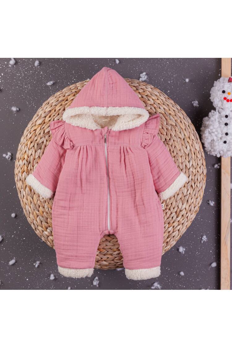 Wholesale Baby Girls Muslin Rompers With Hoodie 3-12M - Brand: BabyZ - Kids & Baby Clothes Wholesale - Globality Store