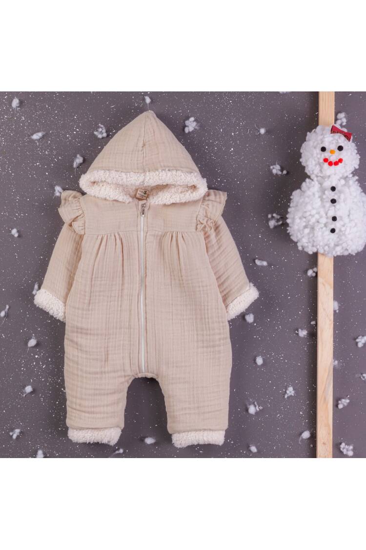 Wholesale Baby Girls Muslin Rompers With Hoodie 3-12M - Brand: BabyZ - Kids & Baby Clothes Wholesale - Globality Store