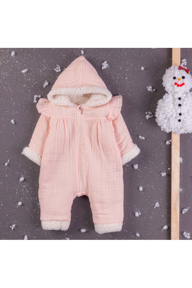 Wholesale Baby Girls Muslin Rompers With Hoodie 3-12M - Brand: BabyZ - Kids & Baby Clothes Wholesale - Globality Store