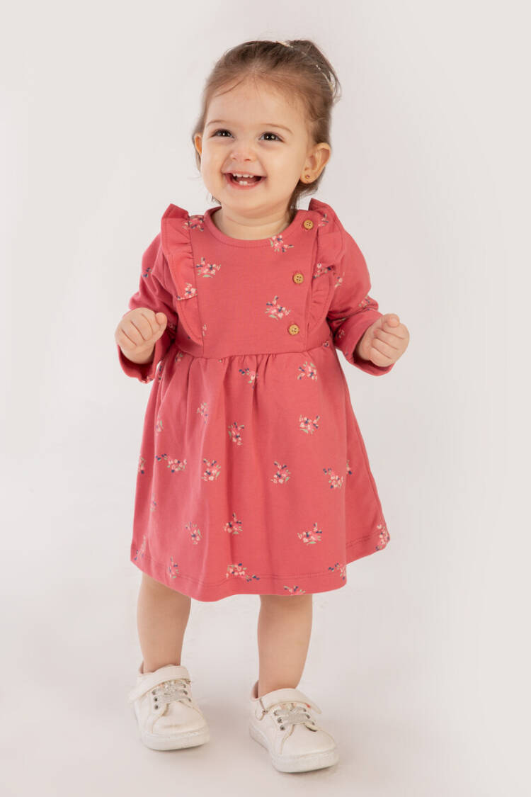 Wholesale Baby Girls Patterned Dress 6-18M - Brand: Tuffy - Kids & Baby Clothes Wholesale - Globality Store