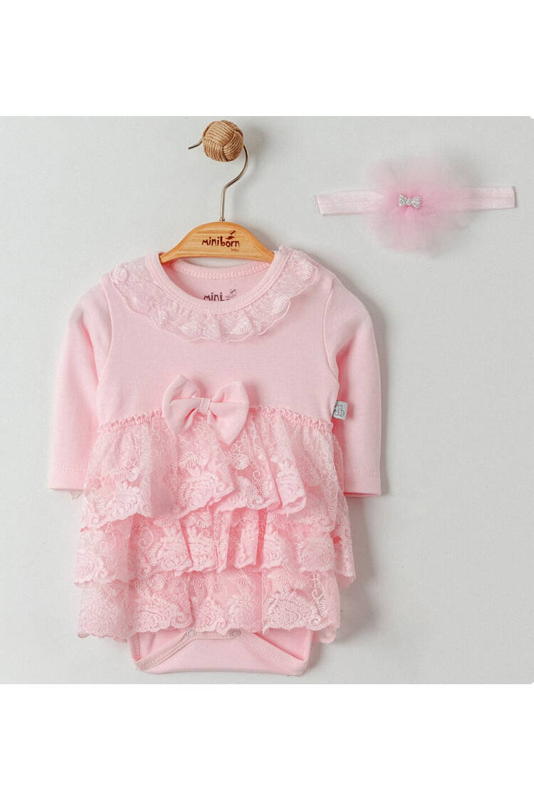 Wholesale Baby Girls Rompers and Headband Set 0-12M - Brand: Miniborn - Kids & Baby Clothes Wholesale - Globality Store