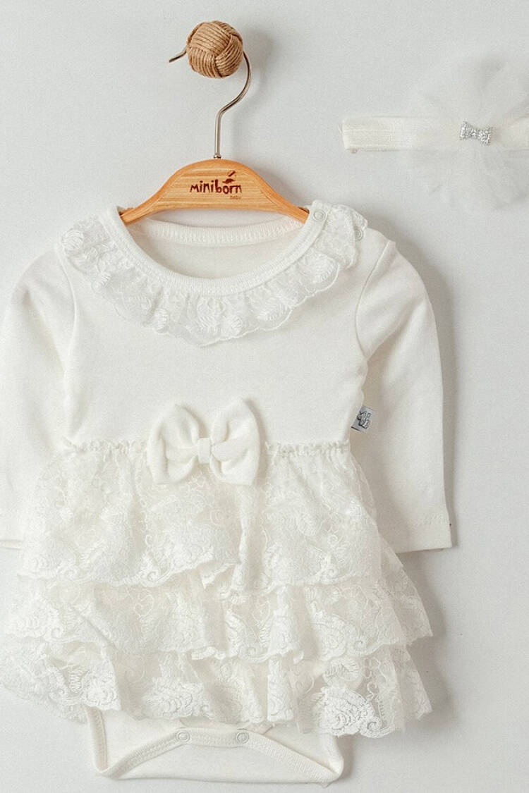 Wholesale Baby Girls Rompers and Headband Set 0-12M - Brand: Miniborn - Kids & Baby Clothes Wholesale - Globality Store
