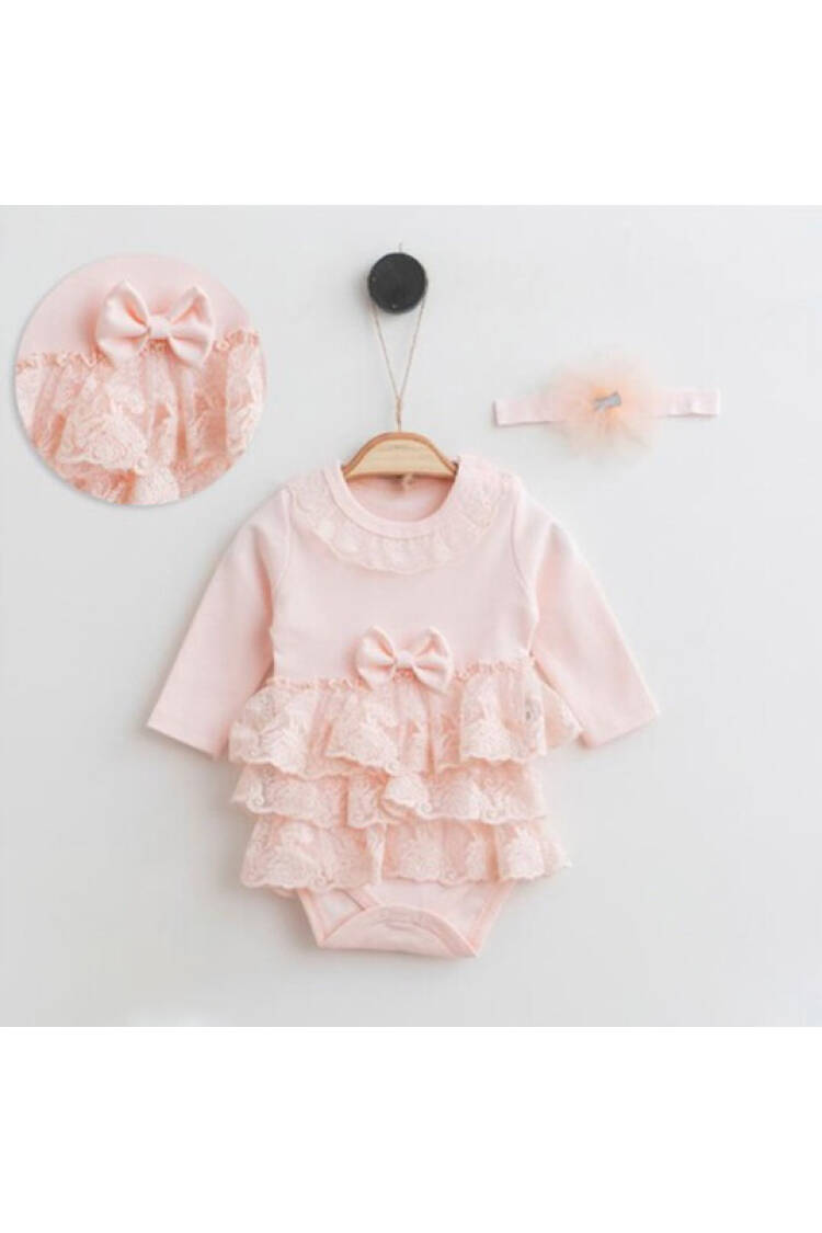 Wholesale Baby Girls Rompers and Headband Set 0-12M - Brand: Miniborn - Kids & Baby Clothes Wholesale - Globality Store