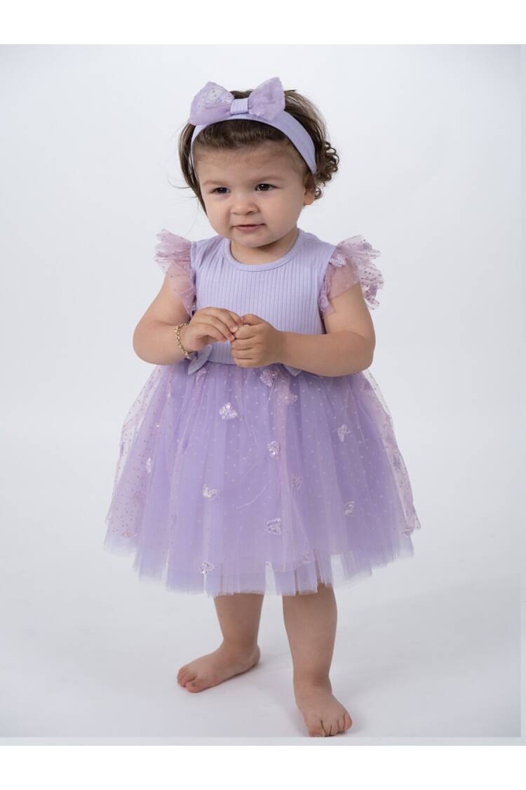 Wholesale Baby Girls Tulle Dress with HeadBand 6-24M - Brand: Serkon Baby&Kids - Kids & Baby Clothes Wholesale - Globality Store