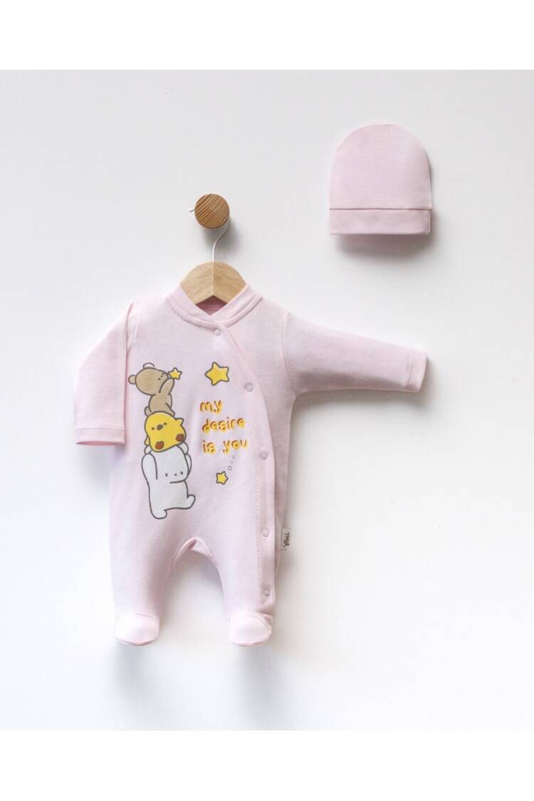 Wholesale Baby Unisex 2-Piece Jumpsuit Set With Hat 0-1M - Brand: Flexi Baby - Kids & Baby Clothes Wholesale - Globality Store