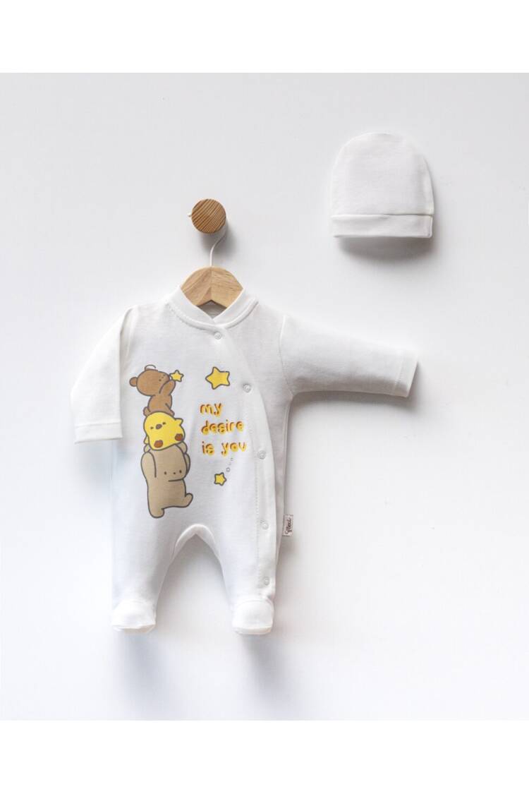 Wholesale Baby Unisex 2-Piece Jumpsuit Set With Hat 0-1M - Brand: Flexi Baby - Kids & Baby Clothes Wholesale - Globality Store