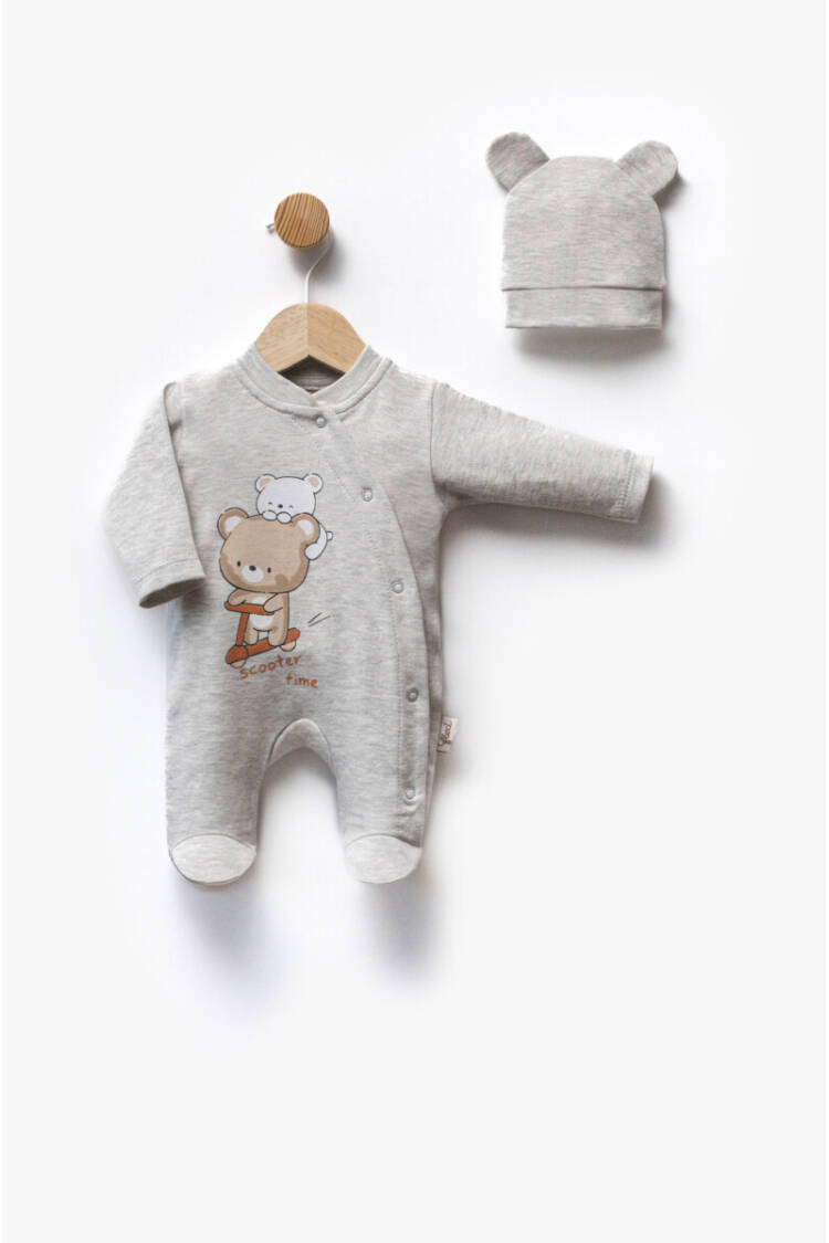 Wholesale Baby Unisex 2-Piece Jumpsuit Set With Hat 0-6M - Brand: Flexi Baby - Kids & Baby Clothes Wholesale - Globality Store