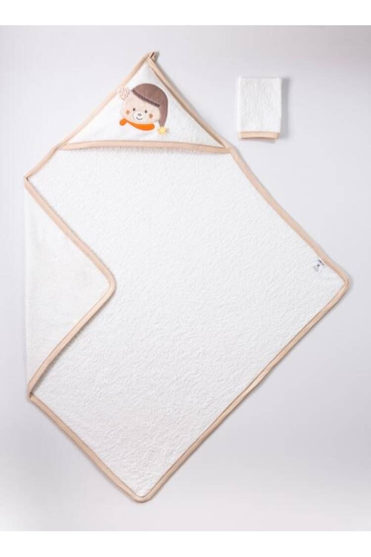 Wholesale Baby Unisex 2-Piece Set with Scrub Mitt and Towel 100x100 cm - Brand: Ramel Kids - Kids & Baby Clothes Wholesale - Globality Store
