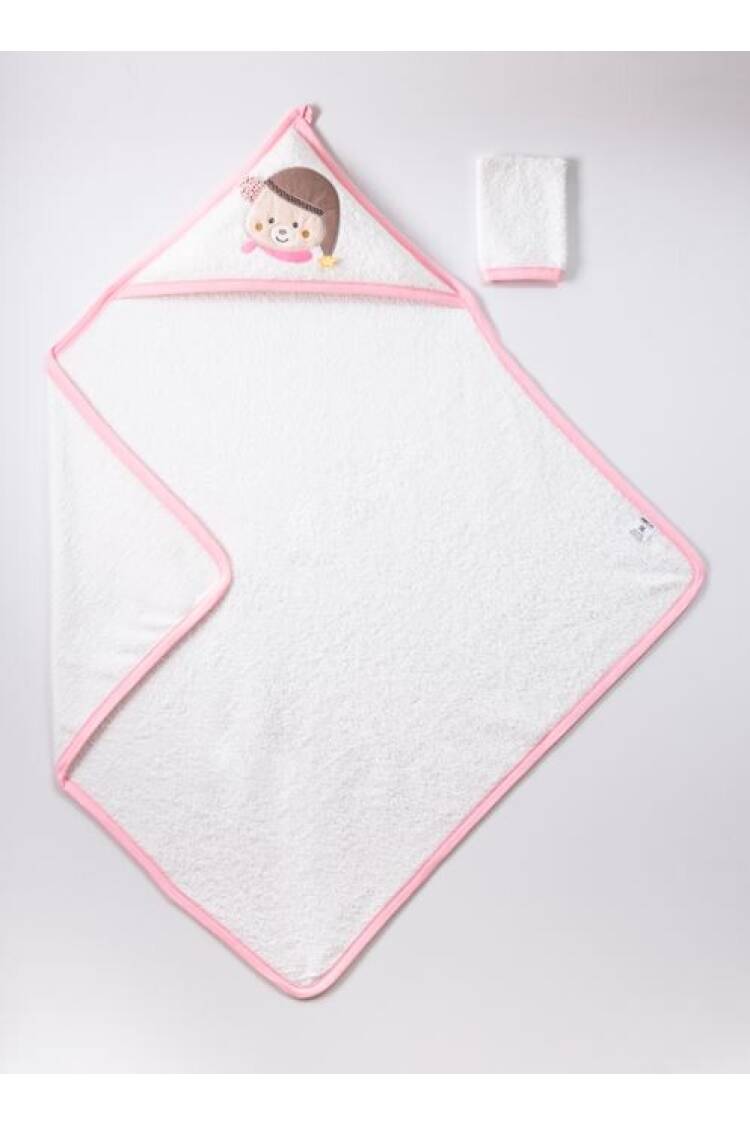 Wholesale Baby Unisex 2-Piece Set with Scrub Mitt and Towel 100x100 cm - Brand: Ramel Kids - Kids & Baby Clothes Wholesale - Globality Store