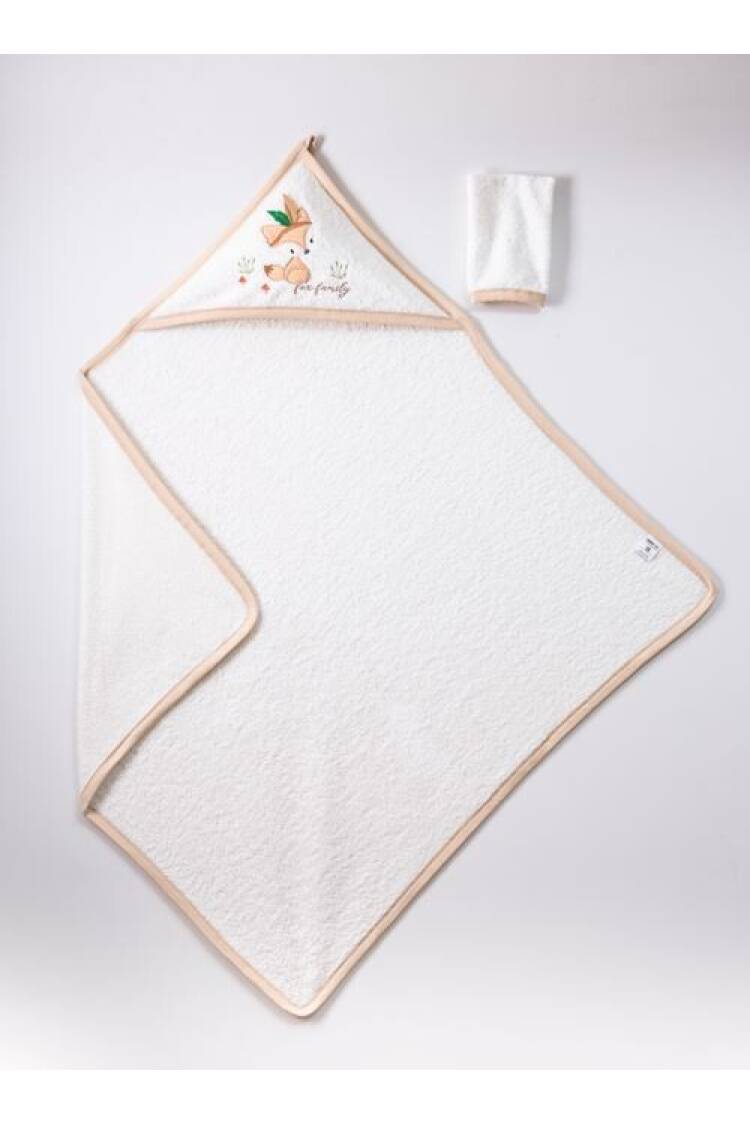 Wholesale Baby Unisex 2-Piece Set with Scrub Mitt and Towel 100x100 - Brand: Ramel Kids - Kids & Baby Clothes Wholesale - Globality Store