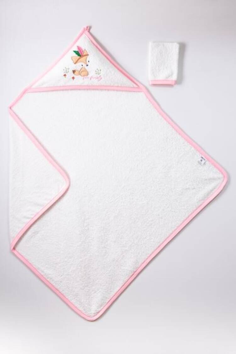 Wholesale Baby Unisex 2-Piece Set with Scrub Mitt and Towel 100x100 - Brand: Ramel Kids - Kids & Baby Clothes Wholesale - Globality Store