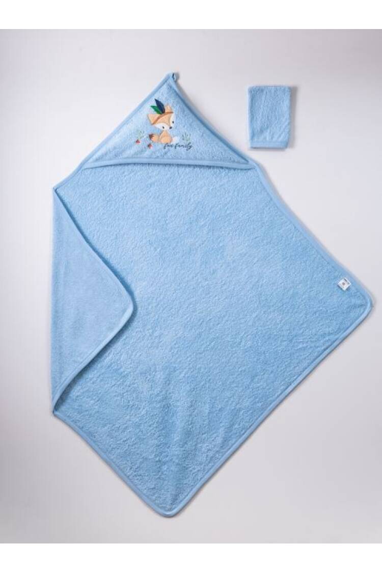 Wholesale Baby Unisex 2-Piece Set with Scrub Mitt and Towel 100x100 - Brand: Ramel Kids - Kids & Baby Clothes Wholesale - Globality Store