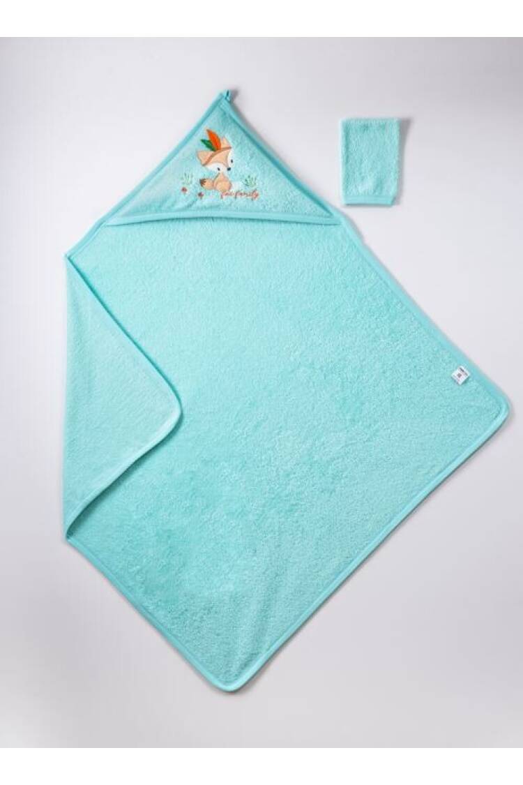 Wholesale Baby Unisex 2-Piece Set with Scrub Mitt and Towel 100x100 - Brand: Ramel Kids - Kids & Baby Clothes Wholesale - Globality Store