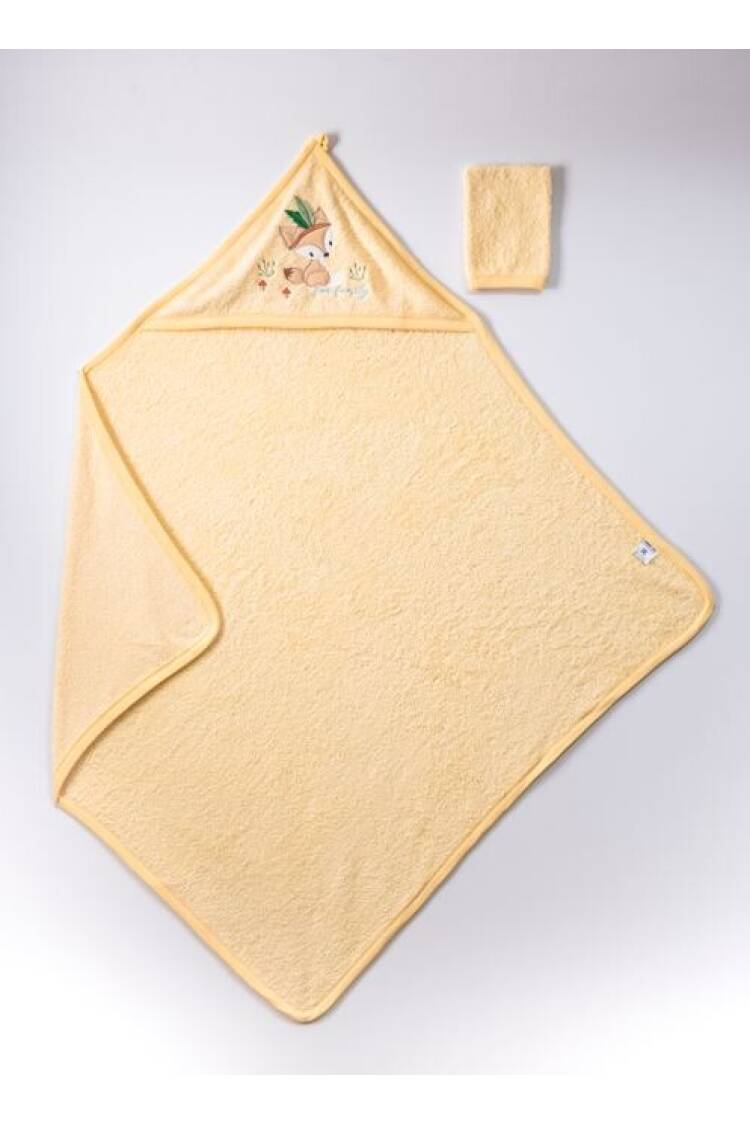 Wholesale Baby Unisex 2-Piece Set with Scrub Mitt and Towel 100x100 - Brand: Ramel Kids - Kids & Baby Clothes Wholesale - Globality Store
