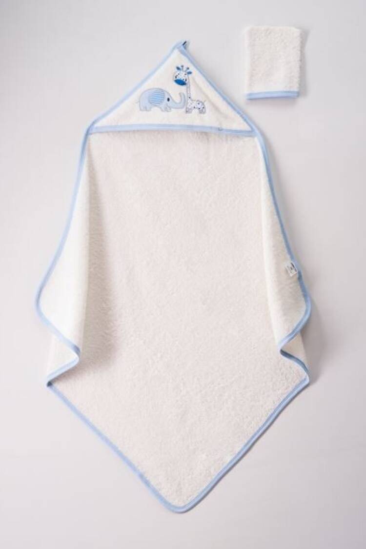 Wholesale Baby Unisex 2-Piece Set with Scrub Mitt and Towel 75x80 - Brand: Ramel Kids - Kids & Baby Clothes Wholesale - Globality Store