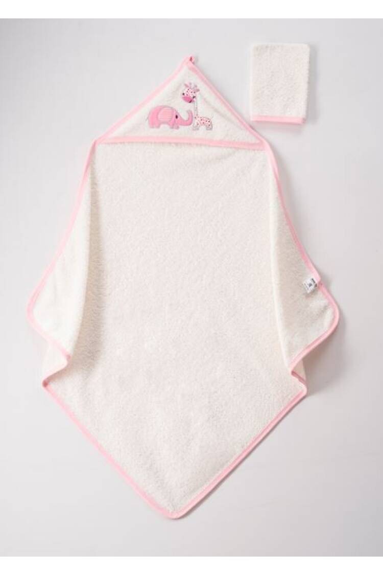 Wholesale Baby Unisex 2-Piece Set with Scrub Mitt and Towel 75x80 - Brand: Ramel Kids - Kids & Baby Clothes Wholesale - Globality Store