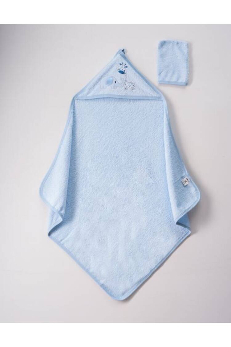 Wholesale Baby Unisex 2-Piece Set with Scrub Mitt and Towel 75x80 - Brand: Ramel Kids - Kids & Baby Clothes Wholesale - Globality Store