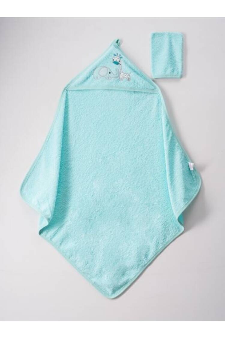Wholesale Baby Unisex 2-Piece Set with Scrub Mitt and Towel 75x80 - Brand: Ramel Kids - Kids & Baby Clothes Wholesale - Globality Store
