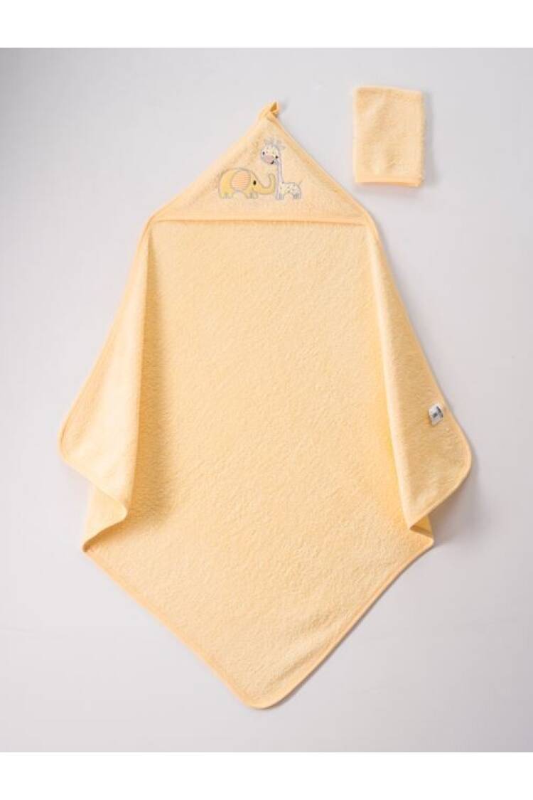 Wholesale Baby Unisex 2-Piece Set with Scrub Mitt and Towel 75x80 - Brand: Ramel Kids - Kids & Baby Clothes Wholesale - Globality Store