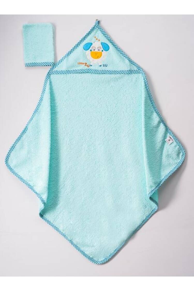 Wholesale Baby Unisex 2-Piece Set with Scrub Mitt and Towel 80x80 - Brand: Ramel Kids - Kids & Baby Clothes Wholesale - Globality Store