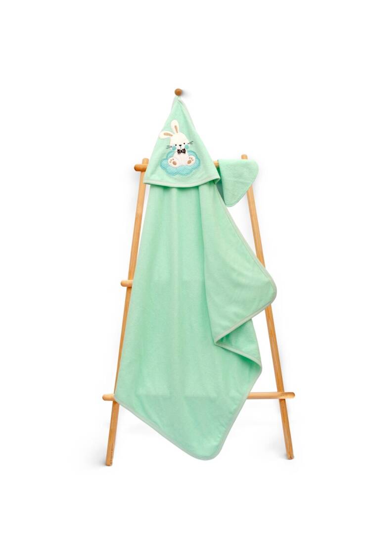Wholesale Baby Unisex 2-Piece Set with Scrub Mitt and Towel 80x80cm - Brand: Babyline - Kids & Baby Clothes Wholesale - Globality Store