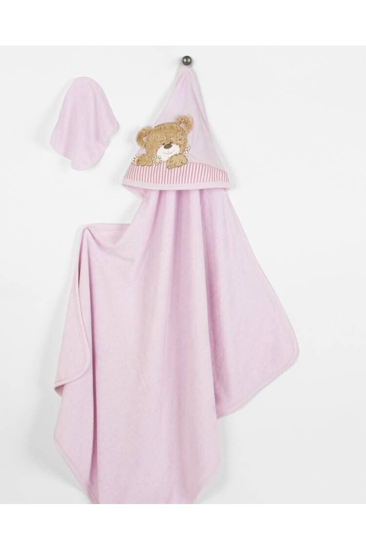 Wholesale Baby Unisex 2-Piece Set with Scrub Mitt and Towel 85x85 - Brand: Babyline - Kids & Baby Clothes Wholesale - Globality Store