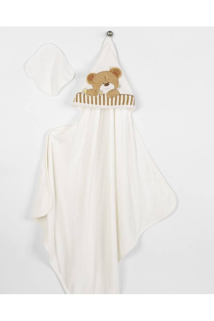 Wholesale Baby Unisex 2-Piece Set with Scrub Mitt and Towel 85x85 - Brand: Babyline - Kids & Baby Clothes Wholesale - Globality Store