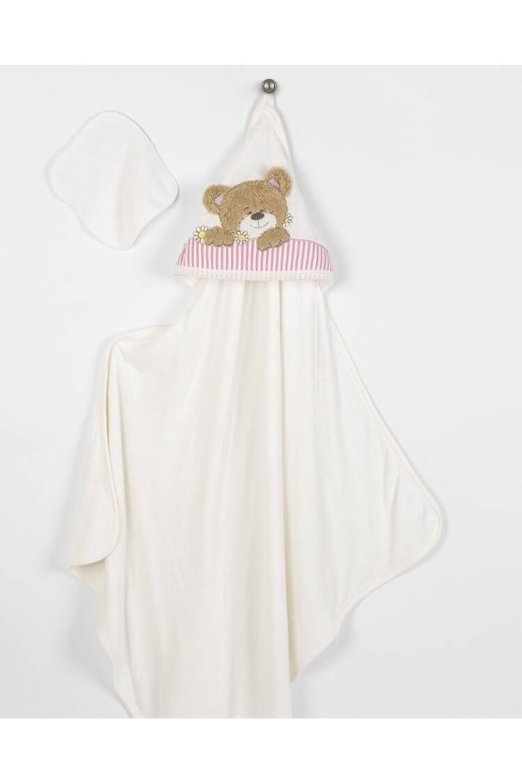 Wholesale Baby Unisex 2-Piece Set with Scrub Mitt and Towel 85x85 - Brand: Babyline - Kids & Baby Clothes Wholesale - Globality Store