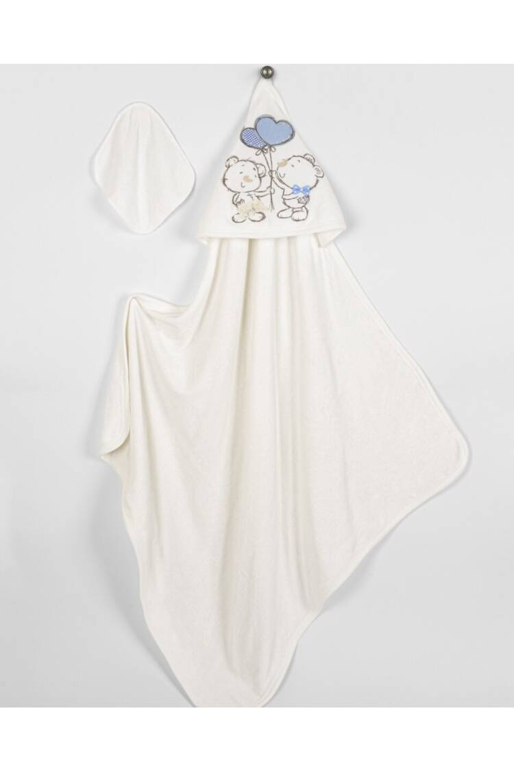 Wholesale Baby Unisex 2-Piece Set with Scrub Mitt and Towel 85x85 - Brand: Babyline - Kids & Baby Clothes Wholesale - Globality Store