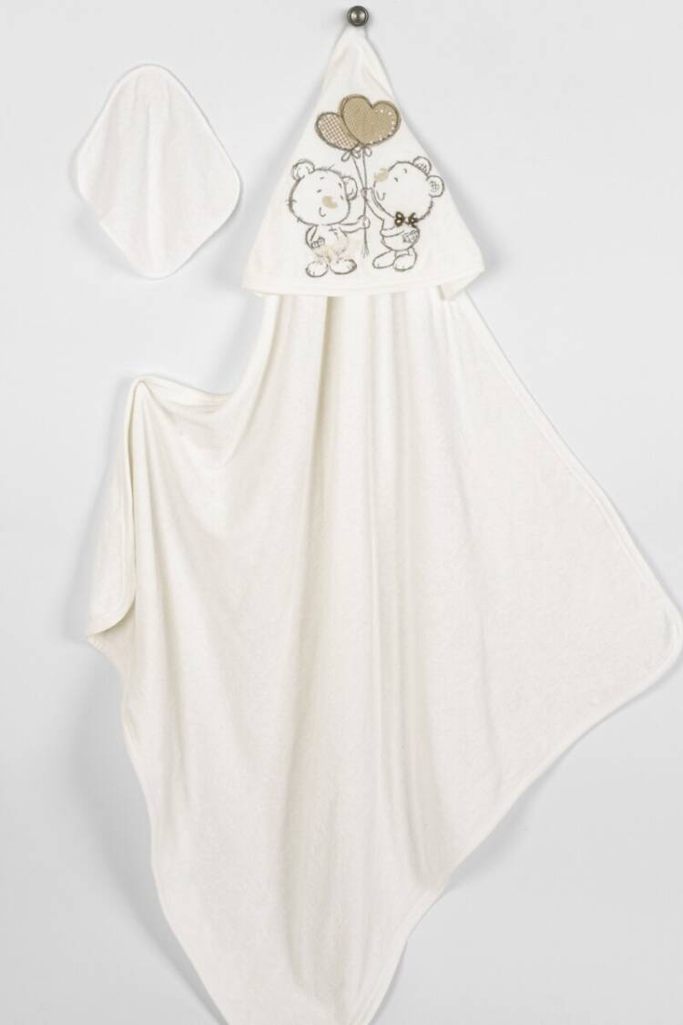 Wholesale Baby Unisex 2-Piece Set with Scrub Mitt and Towel 85x85 - Brand: Babyline - Kids & Baby Clothes Wholesale - Globality Store
