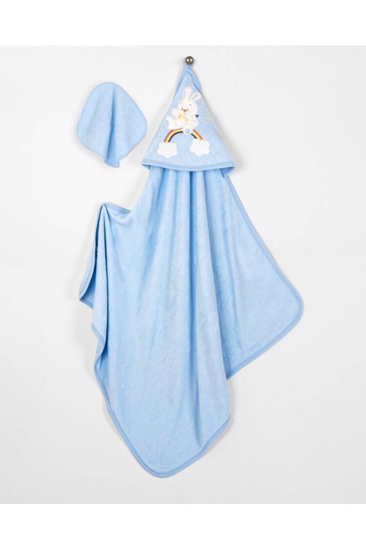 Wholesale Baby Unisex 2-Piece Set with Scrub Mitt and Towel 85x85 - Brand: Babyline - Kids & Baby Clothes Wholesale - Globality Store