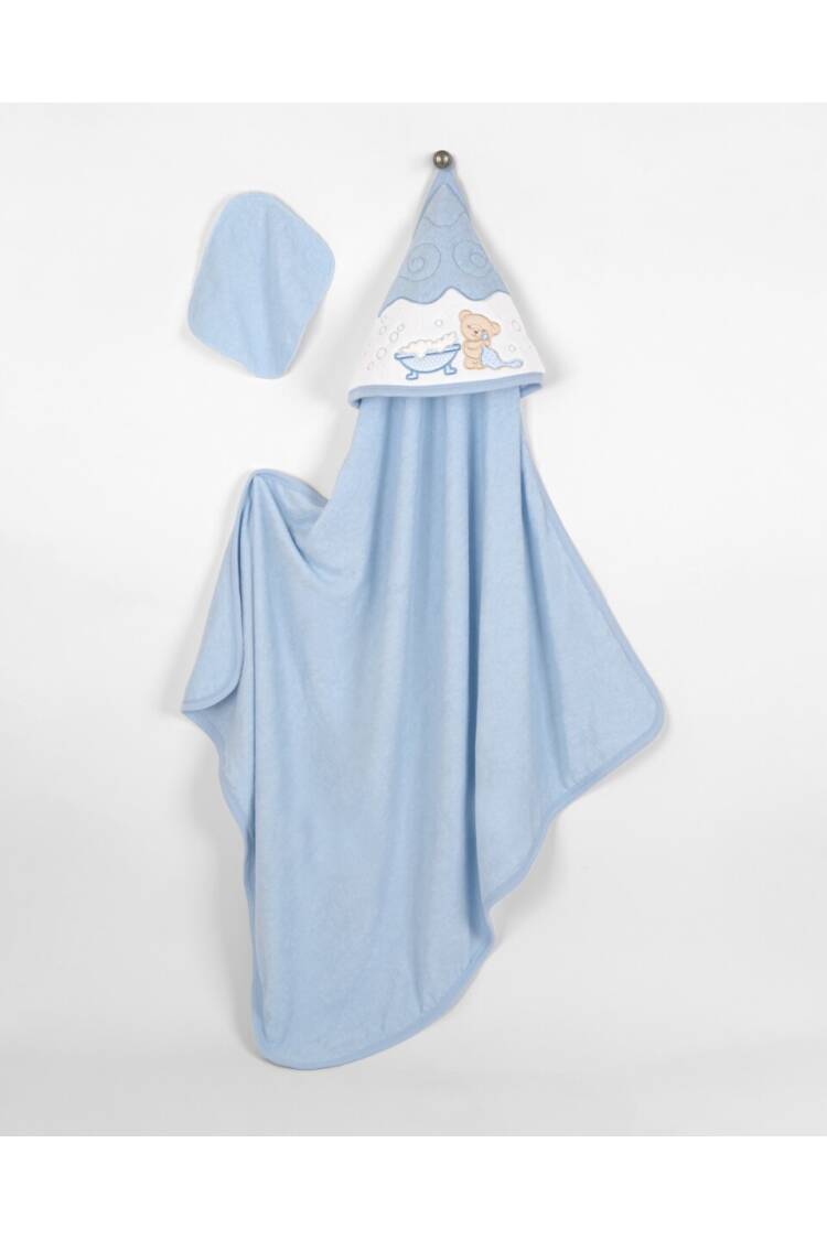 Wholesale Baby Unisex 2-Piece Set with Scrub Mitt and Towel 85x85 - Brand: Babyline - Kids & Baby Clothes Wholesale - Globality Store
