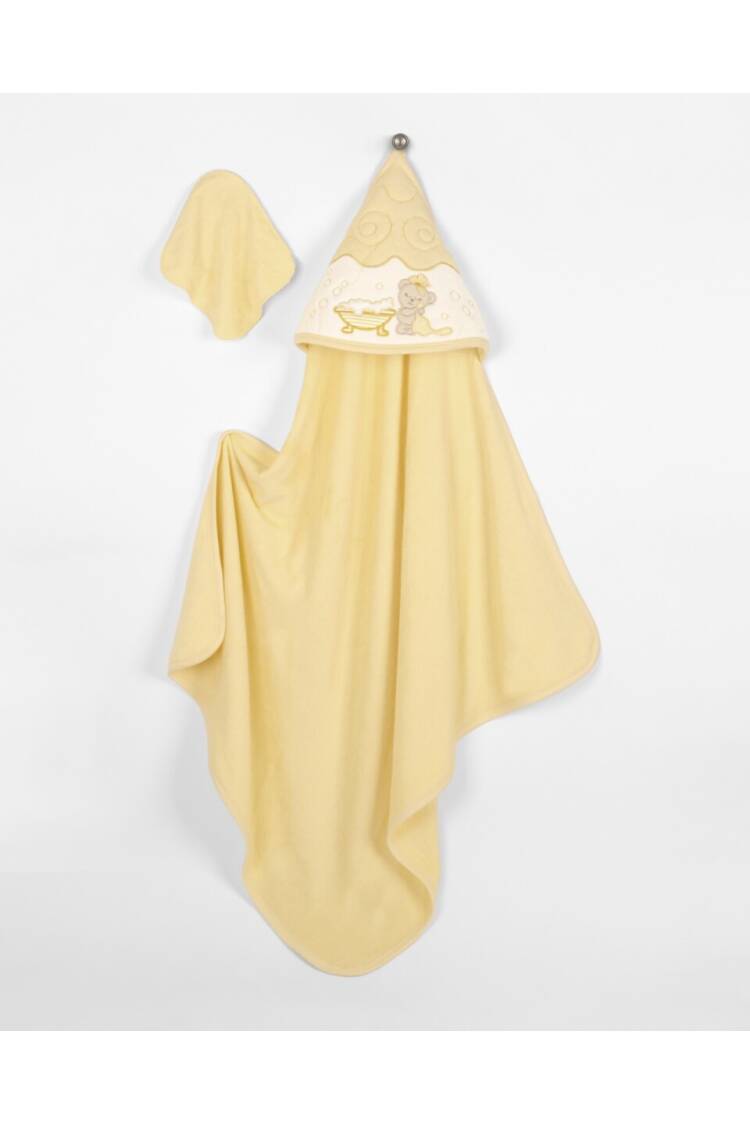 Wholesale Baby Unisex 2-Piece Set with Scrub Mitt and Towel 85x85 - Brand: Babyline - Kids & Baby Clothes Wholesale - Globality Store