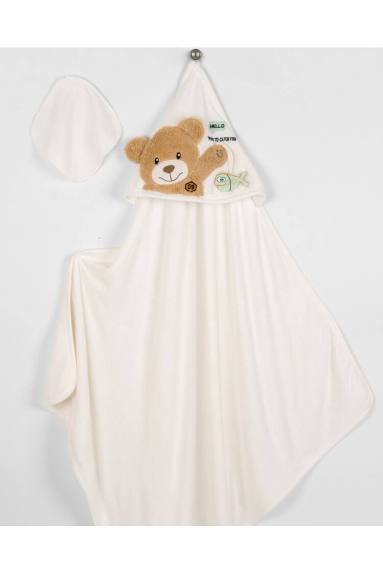 Wholesale Baby Unisex 2-Piece Set with Scrub Mitt and Towel 85x85 - Brand: Babyline - Kids & Baby Clothes Wholesale - Globality Store