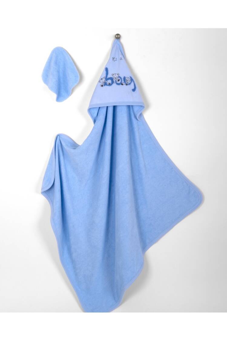 Wholesale Baby Unisex 2-Piece Set with Scrub Mitt and Towel 85x85 - Brand: Babyline - Kids & Baby Clothes Wholesale - Globality Store